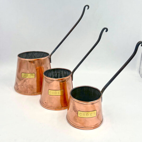 Copper Set Of Three Cider Measures 20th