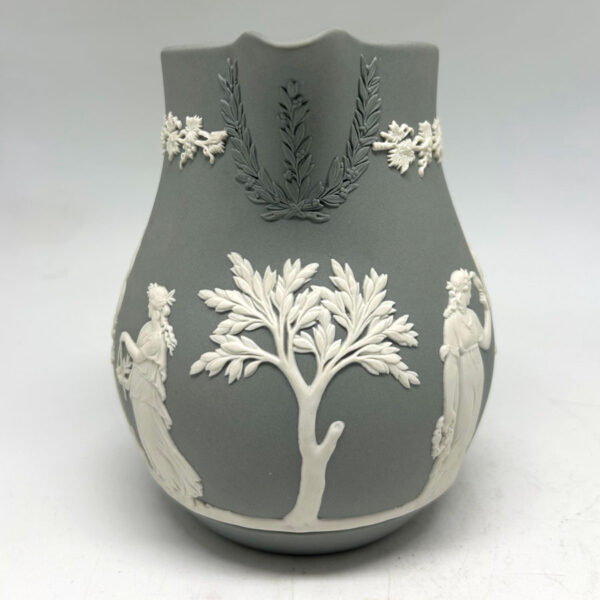 Wedgwood Grey Jasper Ware Maiden Scene Jug C1989