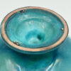 Linnware-blue-green-glaze-pedestal-vase-4 Linnware Blue Green Glazed Pottery Pedestal Vase