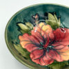 Moorcroft-hibiscus-footed-bowl-on-green-ground-1969-3 Moorcroft Hibiscus Footed Bowl On Green Ground C1969