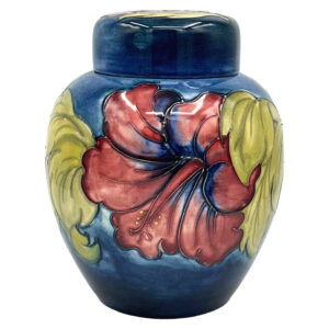 Moorcroft Hibiscus Pattern Ginger Jar And Cover C1970