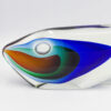Murano Large Fish Clear Glass With Blue and Green 20th