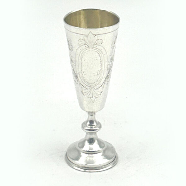 Silver-Russian-Engraved-Kiddush-Cup-Moskow-1880-1 Silver Russian Engraved Kiddush Cup Moskow 1880
