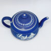 Wedgwood Cobalt Blue Jasper Ware Bird Scene  Tea Pot 1912