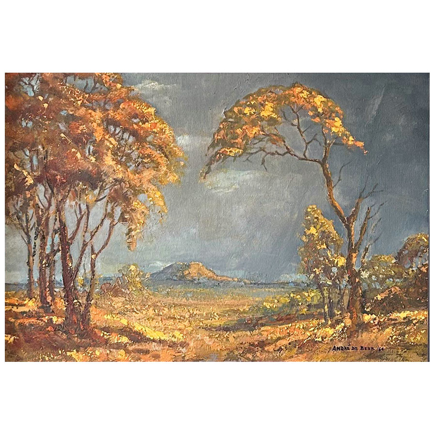Andre de Beer Landscape Scene - Clyde on 4th Antiques & Collectables