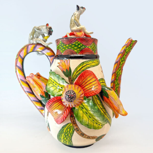 Ardmore Hand Painted Monkey Coffee Pot Lovemore 2008