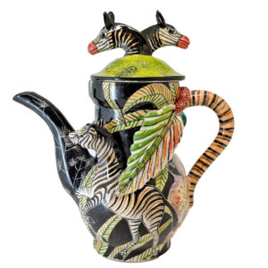 Ardmore Hand Painted Zebra Coffee Pot Sondy Sabelo  2021