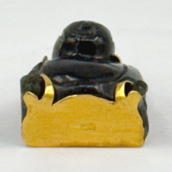 Chinese 14Ct Gold Jade Buddha Charm Pendant