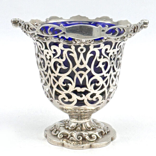 Hallmarked Silver Pierced Basket London 1858 George Richards