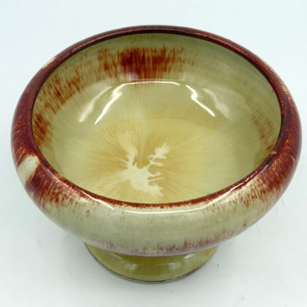 Linnware-Pedestal-Vase-Straw-Brown-Glaze-3 Linnware Pedestal Vase Straw Brown Glaze