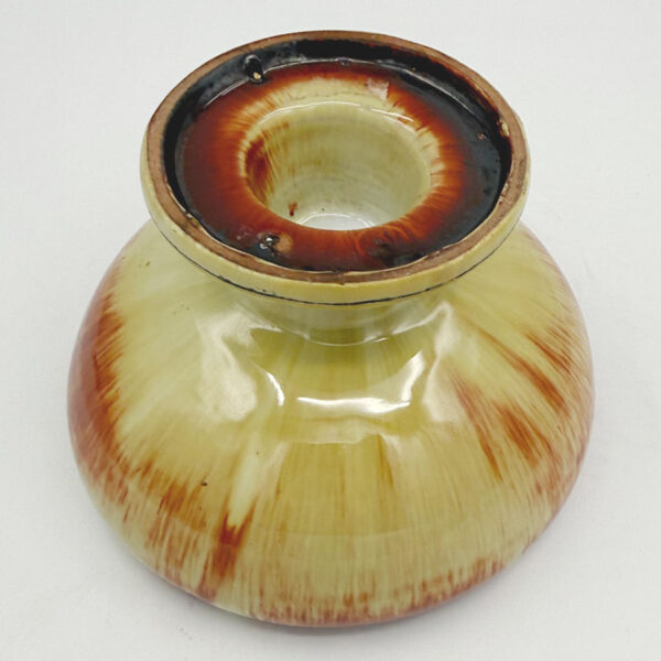 Linnware-Pedestal-Vase-Straw-Brown-Glaze-4 Linnware Pedestal Vase Straw Brown Glaze