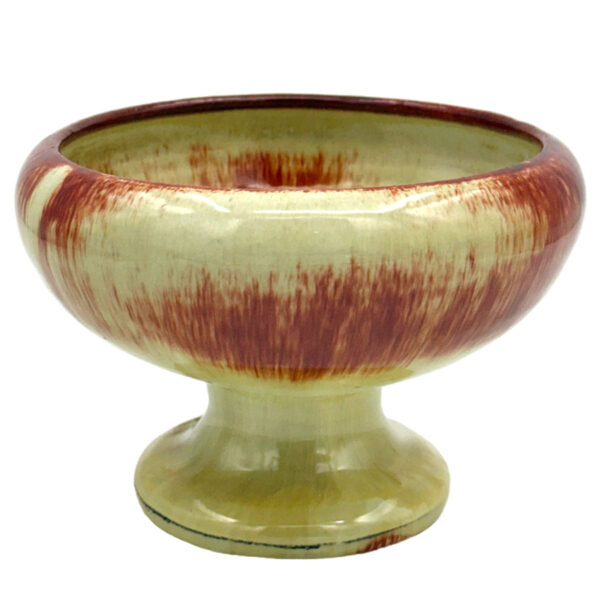 Linnware-Pedestal-Vase-Straw-Brown-Glaze Linnware Pedestal Vase Straw Brown Glaze