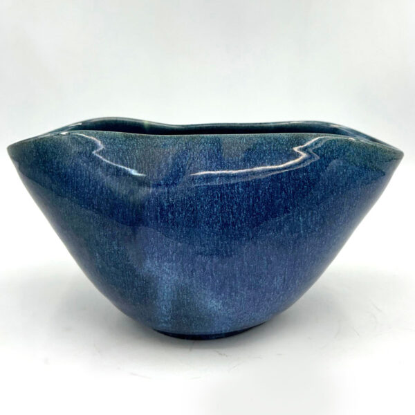 Linnware Pinched Vase Blue Grey Glaze