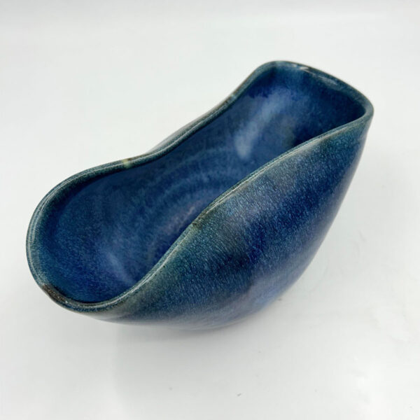 Linnware Pinched Vase Blue Grey Glaze