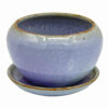 Linnware Pottery Pot Plant Holder Purple Glaze