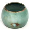 Linnware Pottery Squat Base Vase Green Glaze