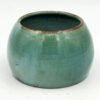 Linnware Pottery Squat Base Vase Green Glaze