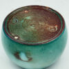 Linnware Pottery Squat Base Vase Green Glaze