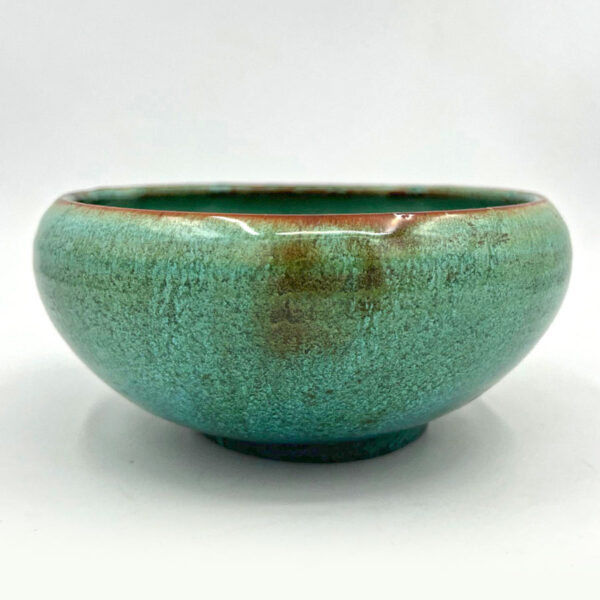 Linnware Round Vase Green Glaze