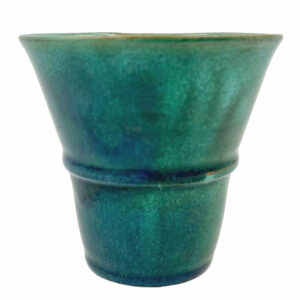 Linnware Stepped Vase Green Glaze