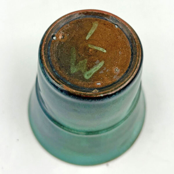 Linnware Stepped Vase Green Glaze
