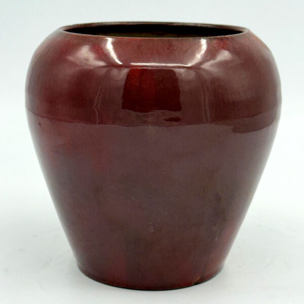 Linnware Vase Fired Brown Glaze