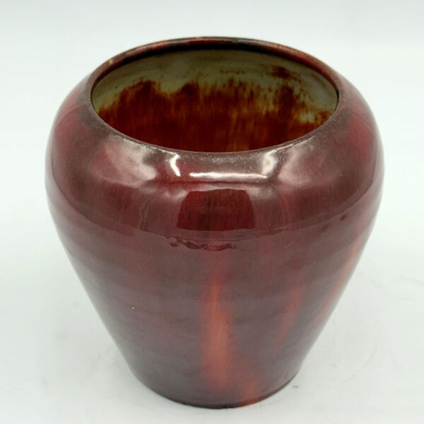 Linnware Vase Fired Brown Glaze