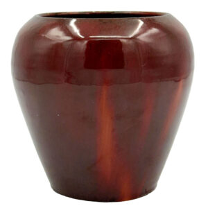 Linnware Vase Fired Brown Glaze