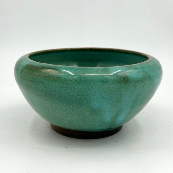 Linnware  Vase Green Mottled Glaze