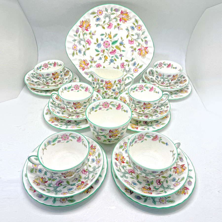 Minton Haddon Hall 21 Piece Tea Service - Clyde on 4th Antiques