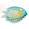 Murano Seguso Blue Silver Speck Large Fish Bowl 20th
