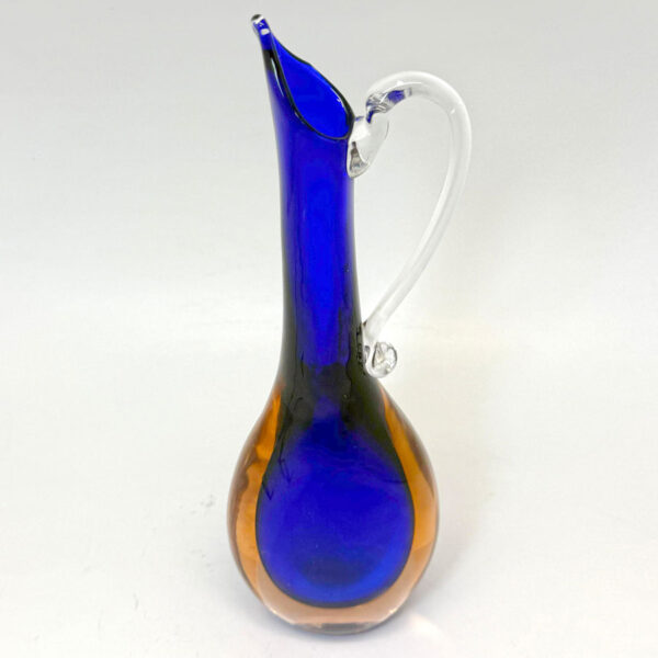 Murano Sommerso Purple Cased Glass Pitcher