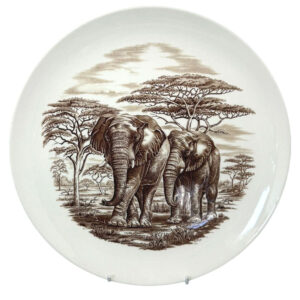 Rare Copeland Spode Kruger National Park Lioness Elephant Plate
