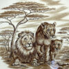 Rare Copeland Spode Kruger National Park Lioness With Cubs Plate