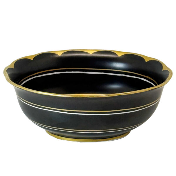 Rare Royal Albert Matt Black With Gold Detail Tea Sugar Bowl