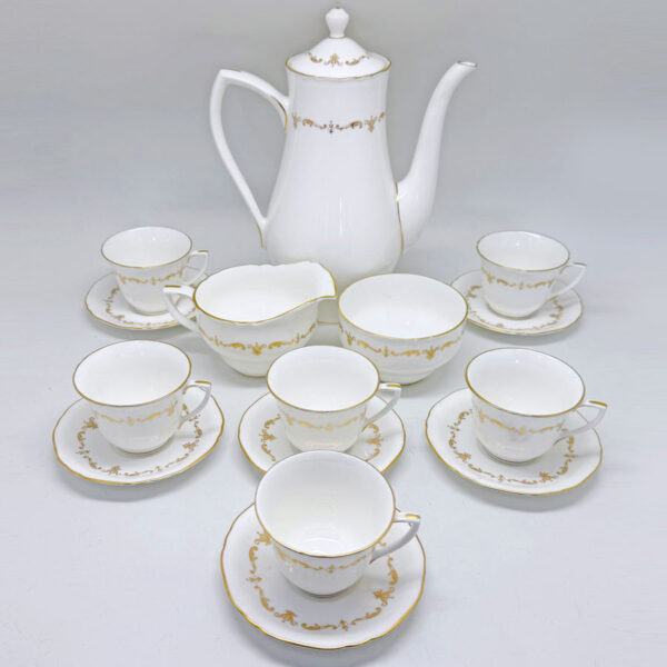 Royal Worcester Gold Chantilly Coffee Service