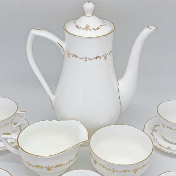 Royal Worcester Gold Chantilly Coffee Service