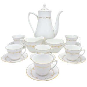 Royal Worcester Gold Chantilly Coffee Service