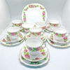 Royal Vale 21 Piece Pink Rose  Tea Set