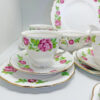 Royal Vale 21 Piece Pink Rose  Tea Set