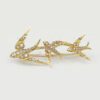 18ct Gold and Seed Pearl Victorian Swallow Brooch
