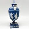 Wedgwood Cobalt Blue  Dancing Hours Jasperware Urn and Cover
