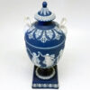 Wedgwood Cobalt Blue  Dancing Hours Jasperware Urn and Cover