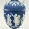 Wedgwood Cobalt Blue  Dancing Hours Jasperware Urn and Cover
