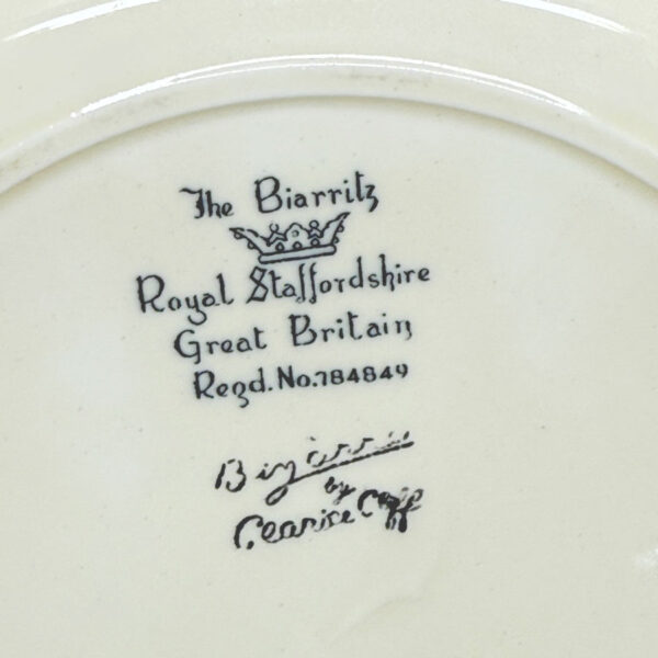Clarice Cliff Bizarre The Biarritz Fragrance Plate C1930