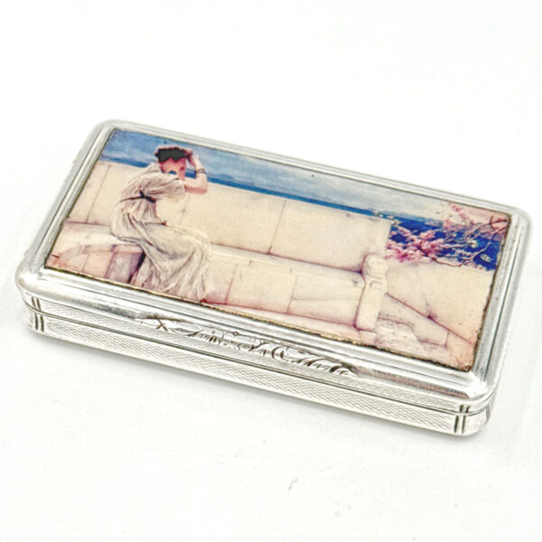 French Silver And Enamel Top Pill Box Viellard C1819