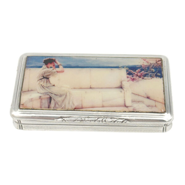 French Silver And Enamel Top Pill Box Viellard C1819