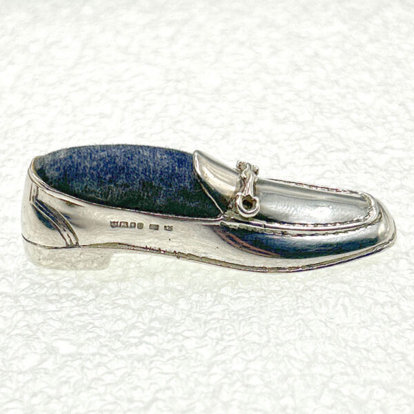 Hallmarked Silver Shoe Pin Cushion London 1985