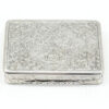 Hallmarked Silver Victorian Large Snuff Box Birmingham 1887