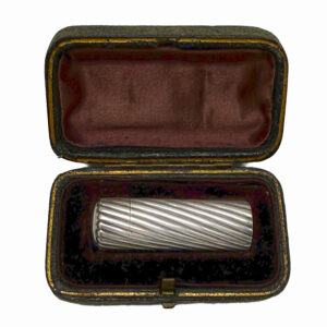 Hallmarked Silver Miniature Perfume Bottle Birmingham 1890 Boxed